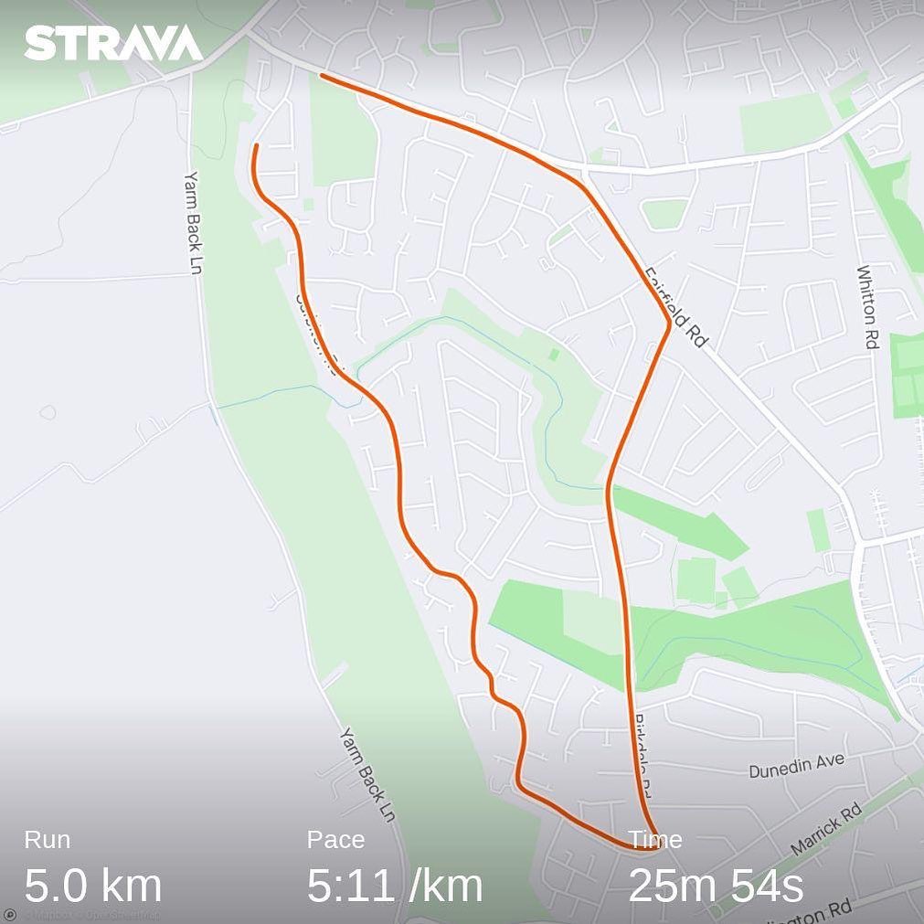 26:16 (Strava lies) and 6 seconds off a PB - I quit, someone work out my bronco from that and mail it to me! 😓